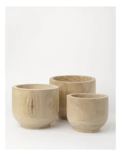Wooden Planter Pot 16cm In Natural -Home Décor Sales 865790200 5 720x928