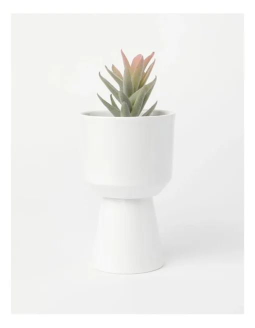 Eden Terracotta Planter Pot 18cm In White -Home Décor Sales