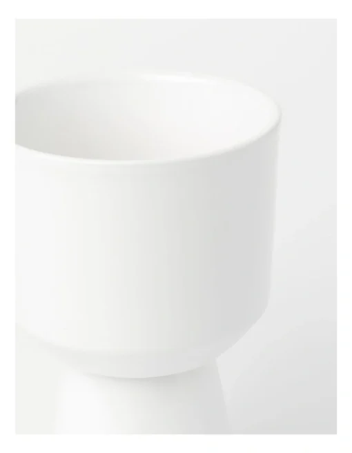 Eden Terracotta Planter Pot 18cm In White -Home Décor Sales