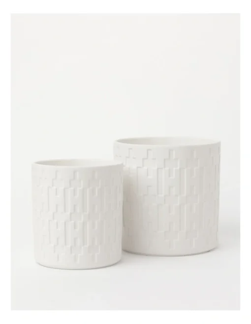 Paloma Ceramic Planter 11.7cm White -Home Décor Sales
