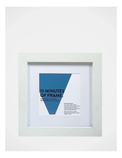 White Photo Frame 15x15/10x10cm -Home Décor Sales