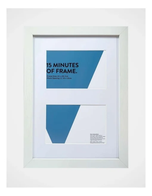 White Photo Frame A4/Double 10x15cm -Home Décor Sales