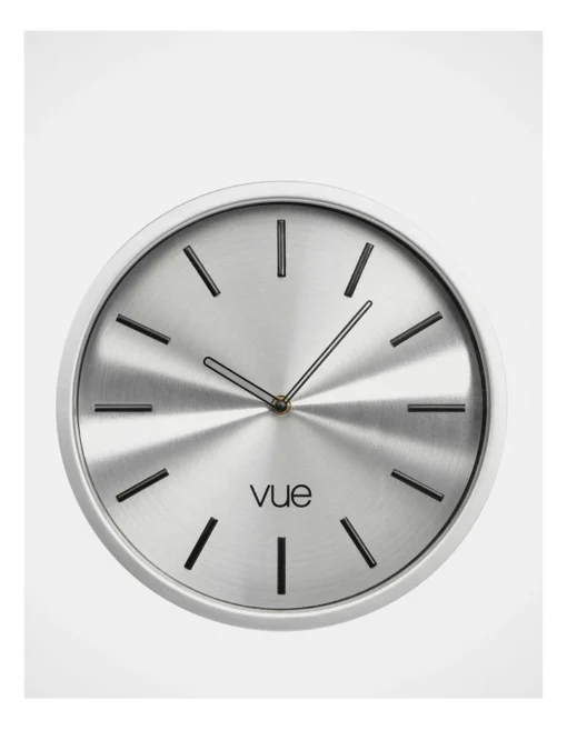 Paddington Onyx Metallic Clock 30cm In Metallic Charcoal -Home Décor Sales