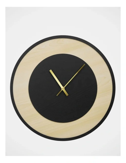 Mont Albert Clock 40cm Black & Natural -Home Décor Sales
