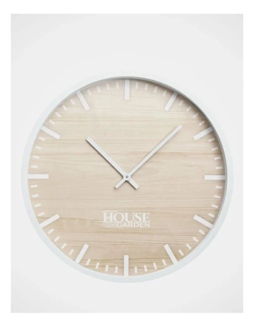 Bondi White Coastal Clock 35cm In Natural -Home Décor Sales