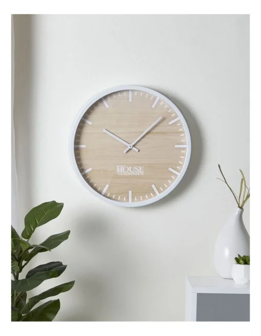 Bondi White Coastal Clock 35cm In Natural -Home Décor Sales