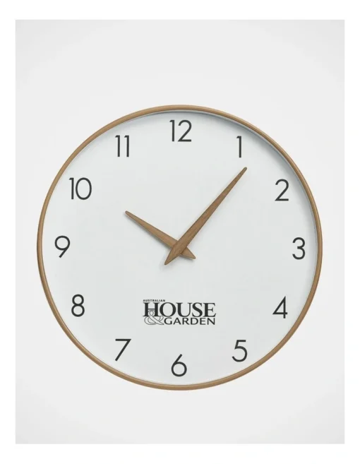 Broome Walnut Rural Clock 35cm In White -Home Décor Sales