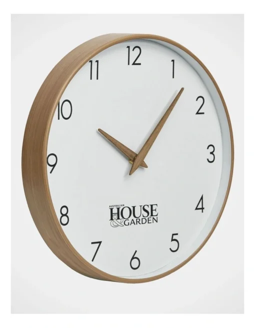 Broome Walnut Rural Clock 35cm In White -Home Décor Sales
