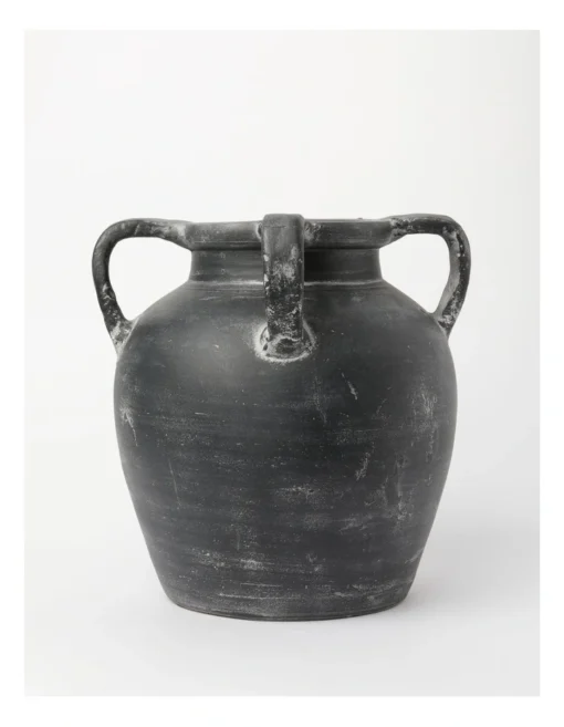 Heritage Kinross Terracotta Vase Large Black -Home Décor Sales