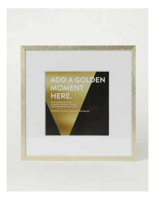 Platinum Metal Frame 25x25cm/15x15cm In Gold -Home Décor Sales