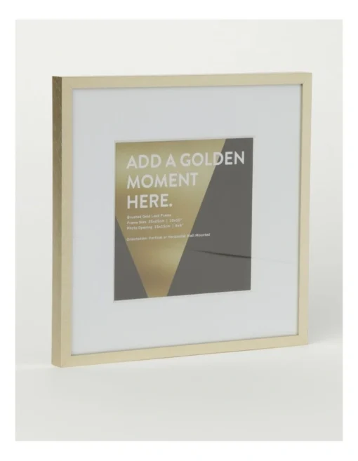 Platinum Metal Frame 25x25cm/15x15cm In Gold -Home Décor Sales
