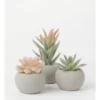 3 Pack Of Artificial Mini Succulent Plants In Concrete Pot 9cm In Multi -Home Décor Sales 877662550 1 720x928