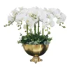 Exclusive Design Luxury Artificial Orchid Flower Arrangement In Large Triangle Ball Vase -Home Décor Sales 880487830 1 720x928