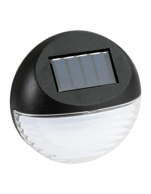Utmark 8 Pack Round Solar LED Solar Fence Lights Black -Home Décor Sales