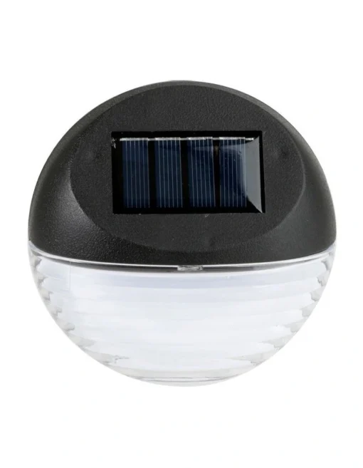 Utmark 8 Pack Round Solar LED Solar Fence Lights Black -Home Décor Sales