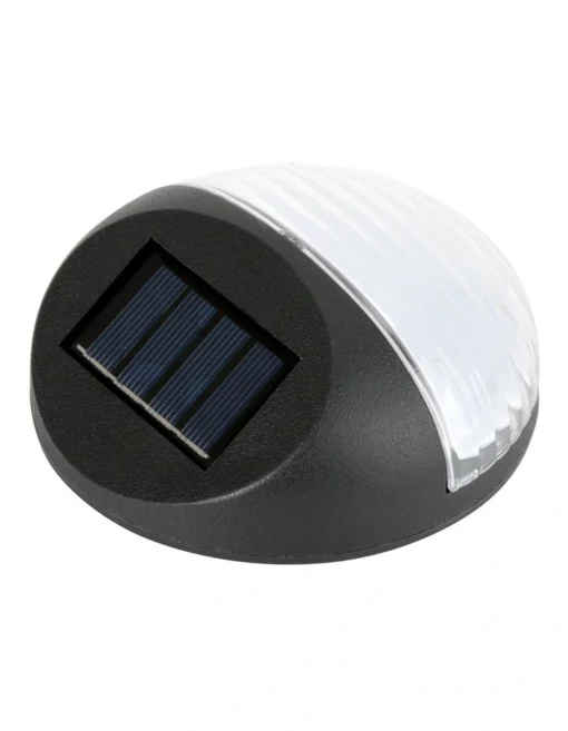 Utmark 8 Pack Round Solar LED Solar Fence Lights Black -Home Décor Sales