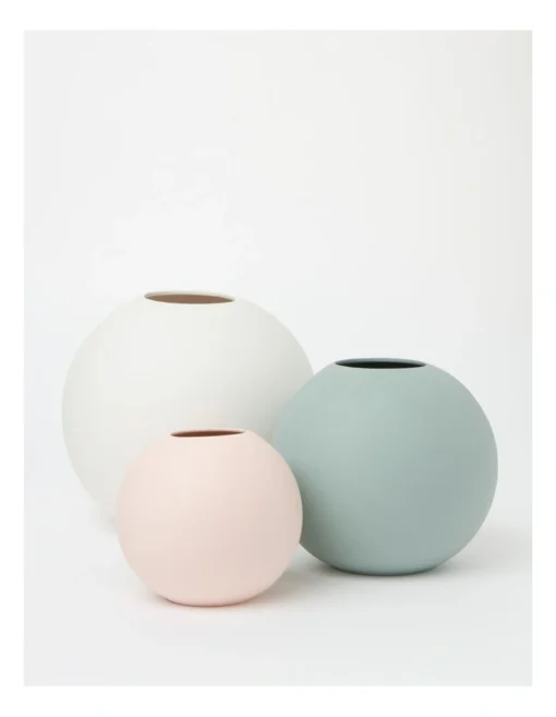 Kiama Ceramic Small Vase 13x13x12cm In Pink -Home Décor Sales