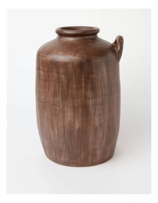 Heritage Coretta Small Decorative Terracotta Vessel 24x24x37cm In Aged Brown -Home Décor Sales