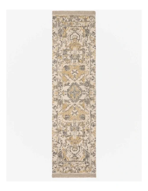 Heritage Abbie Runner 80x300cm In Gold/Charcoal -Home Décor Sales