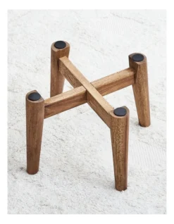 Marella 36.5x26x26cm Planter Pot On Wooden Stand Small In Brown -Home Décor Sales 897920020 4 720x928