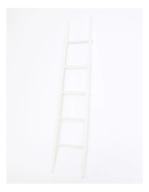 Heritage Hera Wooden Ladder 47x190x4cm In White -Home Décor Sales