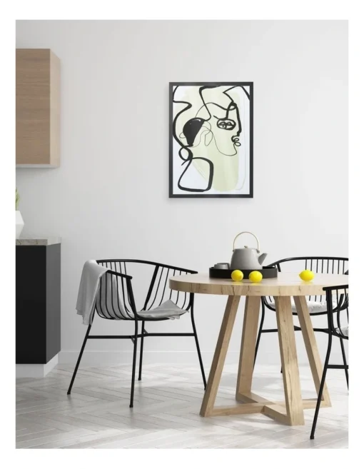 Ritual Line Lady Wall Art 62x3x44.6cm In Black/Yellow -Home Décor Sales
