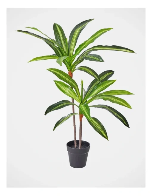 Dracaena Artificial Plant In Black Pot 60cm In Green -Home Décor Sales