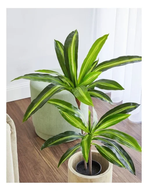 Dracaena Artificial Plant In Black Pot 60cm In Green -Home Décor Sales