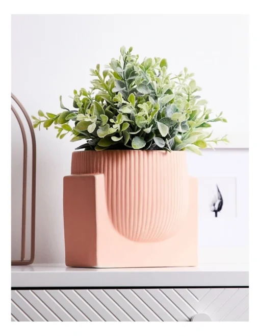 Peach Pearl Planter 12x12.5x12cm -Home Décor Sales