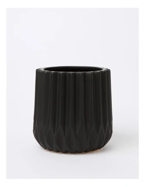 Anthracite Textured Planter 14x14x14.5cm In Black -Home Décor Sales