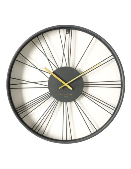 Outdoor Garden Spin Clock 60cm In Black -Home Décor Sales