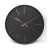 Clara 40cm Silent Wall Clock Black/Rose Gold -Home Décor Sales 899409250 1 720x928