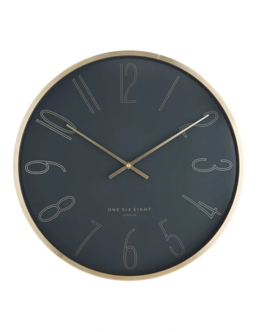 Astrid 40cm Silent Wall Clock Charcoal Grey -Home Décor Sales