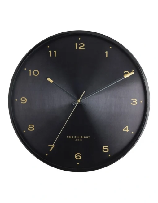 Elsa 40cm Silent Wall Clock Black -Home Décor Sales