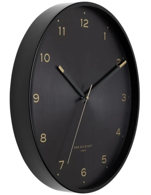 Elsa 40cm Silent Wall Clock Black -Home Décor Sales