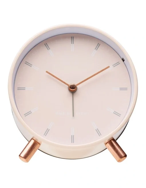 Ellie Silent Alarm Clock In Blush -Home Décor Sales