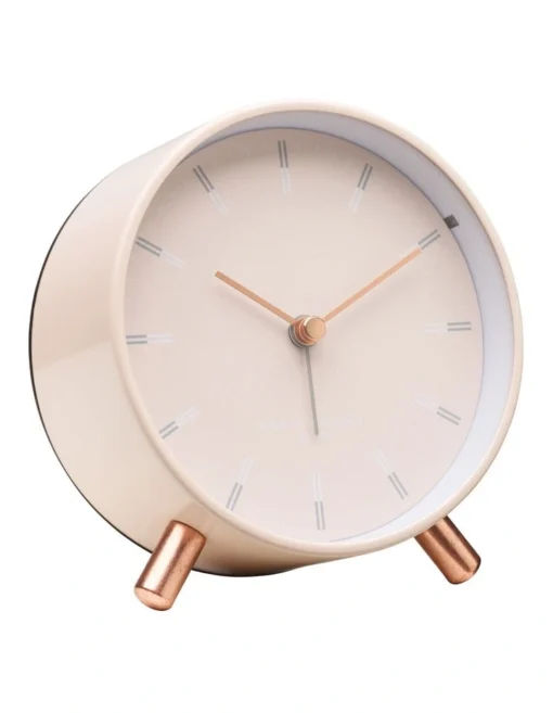 Ellie Silent Alarm Clock In Blush -Home Décor Sales