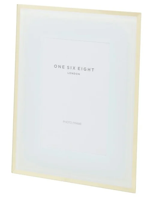 Glass Photo Frame 7x5 White/Gold -Home Décor Sales