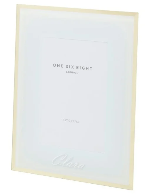 Glass Photo Frame 7x5 White/Gold -Home Décor Sales