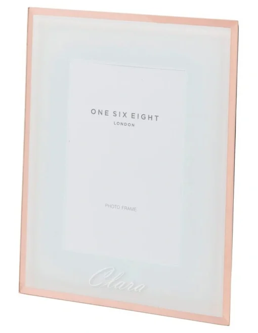 Glass Photo Frame 7x5 White/Rose Gold -Home Décor Sales