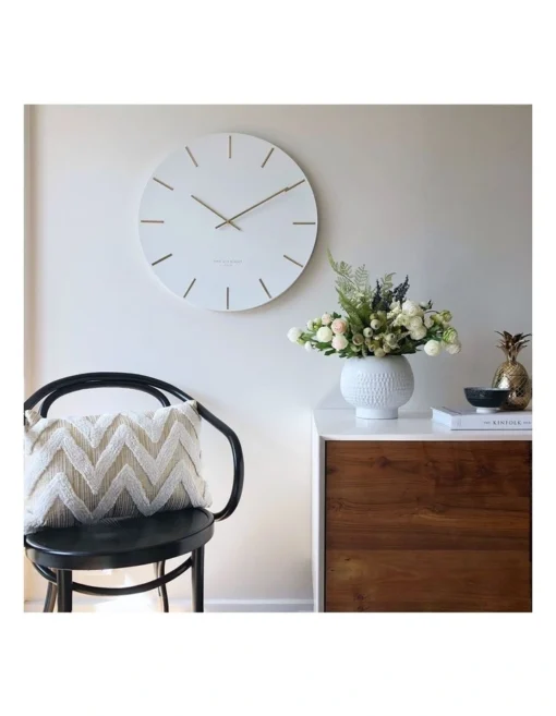 Luca White 40cm Silent Wall Clock -Home Décor Sales