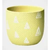 Rubberised Planter Pot 15.5x18cm In Yellow/White -Home Décor Sales 906037570 1 1 720x928