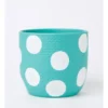 Rubberised Planter Pot 15.5x18cm In Green/White -Home Décor Sales 906037750 1 720x928