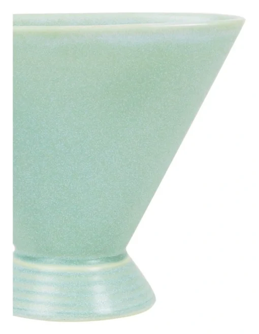 Florist Corner Scallop Vase In Mint Green -Home Décor Sales