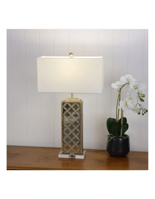 Granada Resin Table Lamp Ivory -Home Décor Sales