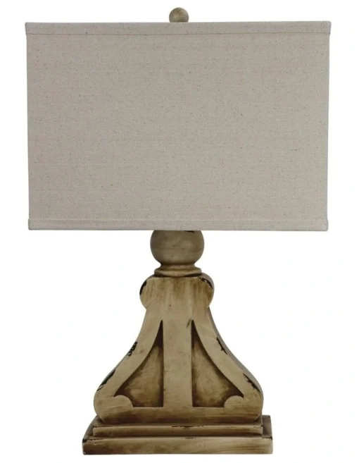 Provence Wood-Tone Resin Table Lamp Brown -Home Décor Sales