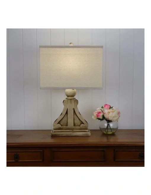 Provence Wood-Tone Resin Table Lamp Brown -Home Décor Sales