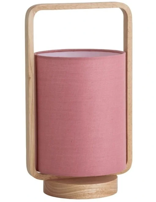 Lucia Timber & Cotton Table Lamp Pink -Home Décor Sales