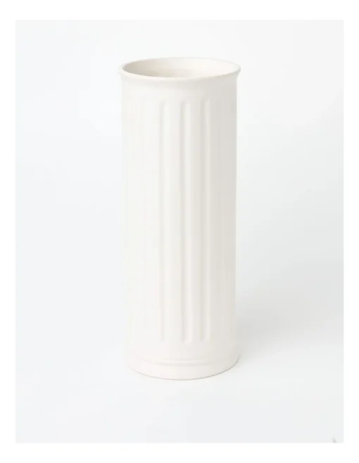Heritage Skyros 35cm Large Ceramic Vase In White -Home Décor Sales