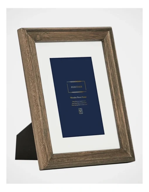 Heritage Wood Frame 6x8 Matted To 4x6 In Dark Natural -Home Décor Sales